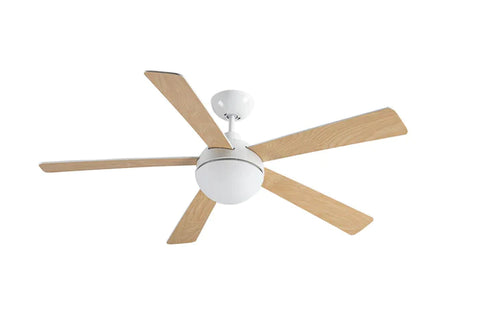 CEILING FAN RAKIA W/ LED LIGHT 52" WHITE