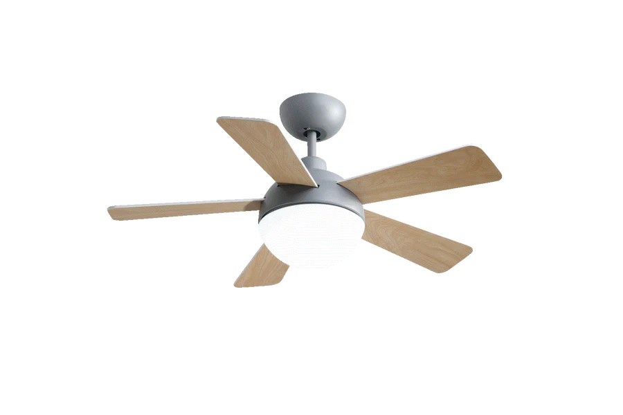 CEILING FAN RAKIA W/ LED LIGHT 52" GRAY