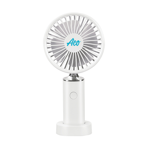 HANDHELD FAN TIES WITH BASE 1200MAH WHITE