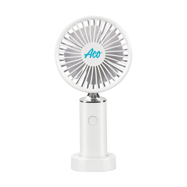 HANDHELD FAN TIES WITH BASE 1200MAH WHITE