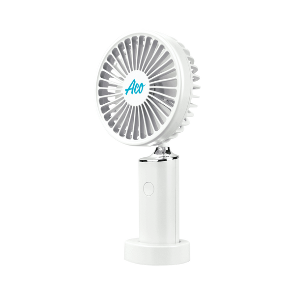 HANDHELD FAN TIES WITH BASE 1200MAH WHITE