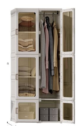 WARDROBE CABINET COLLAPSIBLE 6-DOOR