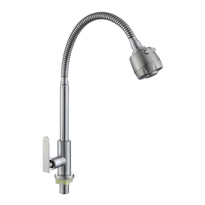 PILLAR TAP GOOSE NECK FLEXIBLE HEAD STAINLESS STEEL YARRA SERIES