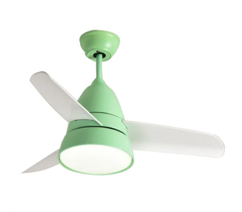 CEILING FAN WITH LIGHT 3-BLADE 36" GREEN