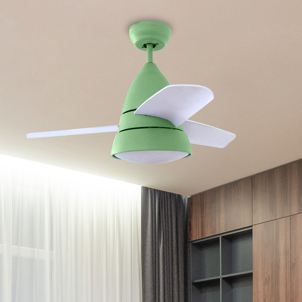 CEILING FAN WITH LIGHT 3-BLADE 36" GREEN