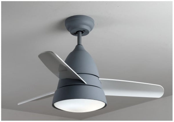 CEILING FAN WITH LIGHT 3-BLADE 36" GRAY