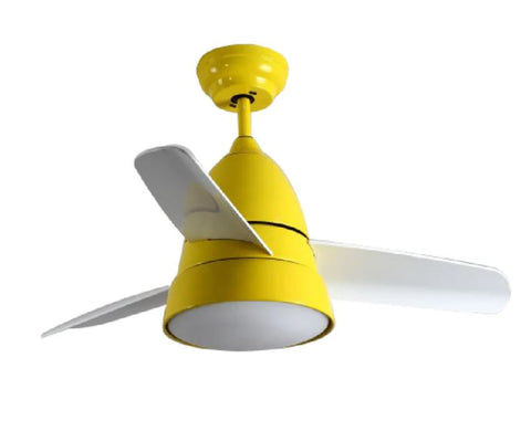 CEILING FAN WITH LIGHT 3-BLADE 36" YELLOW