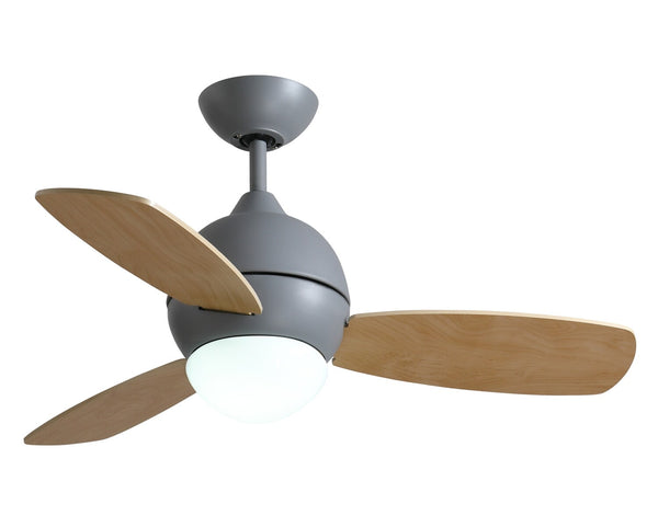 CEILING FAN WITH LIGHT 3-BLADE 36" GRAY