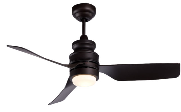 CEILING FAN WITH LIGHT 3-BLADE 44" RUBBED BRONZE