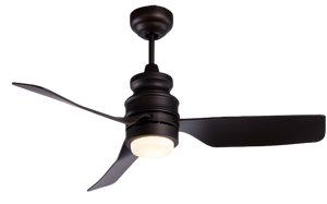 CEILING FAN WITH LIGHT 3-BLADE 44" RUBBED BRONZE