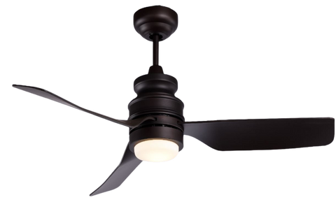 CEILING FAN WITH LIGHT 3-BLADE 44" RUBBED BRONZE