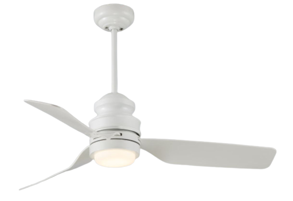 CEILING FAN WITH LIGHT 3-BLADE 44" WHITE