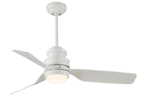 CEILING FAN WITH LIGHT 3-BLADE 44" WHITE