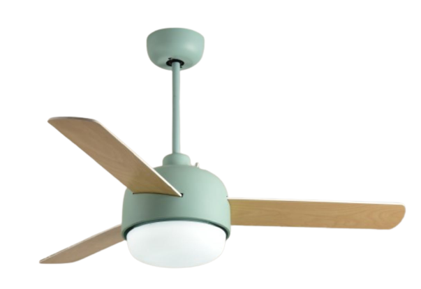 CEILING FAN WITH LIGHT 3-BLADE 44" BLUE