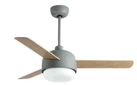 CEILING FAN WITH LIGHT 3-BLADE 44" GRAY