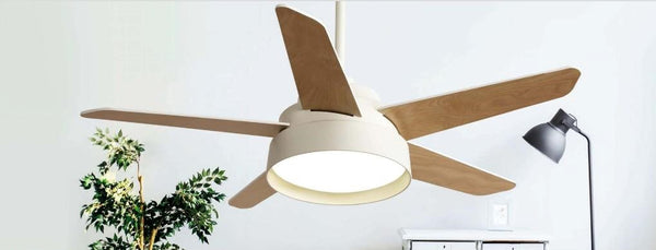 CEILING FAN WITH LIGHT 5-BLADE 52" WHITE