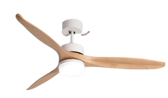 CEILING FAN WITH LED LIGHT 3-BLADE 52" WHITE