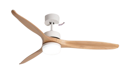 CEILING FAN WITH LED LIGHT 3-BLADE 52" WHITE