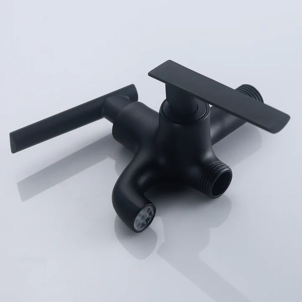 WALL TAP 2-WAY MATTE BLACK DANUBE SERIES