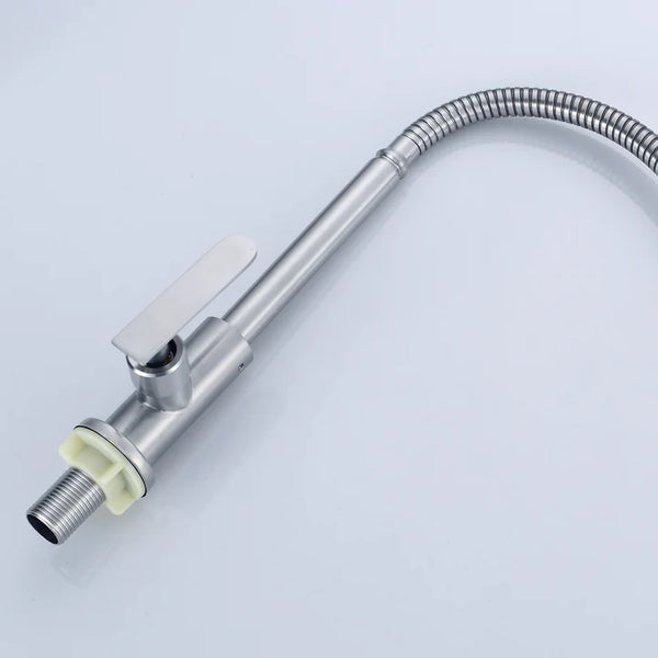 PILLAR TAP GOOSE NECK FLEXIBLE HEAD STAINLESS STEEL YARRA SERIES