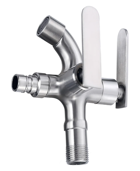 2 WAY WALL TAP STAINLESS STEEL YARRA SERIES