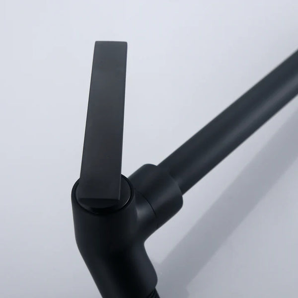 WALL TAP GOOSENECK MATTE BLACK DANUBE SERIES