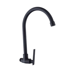 WALL TAP GOOSENECK MATTE BLACK DANUBE SERIES