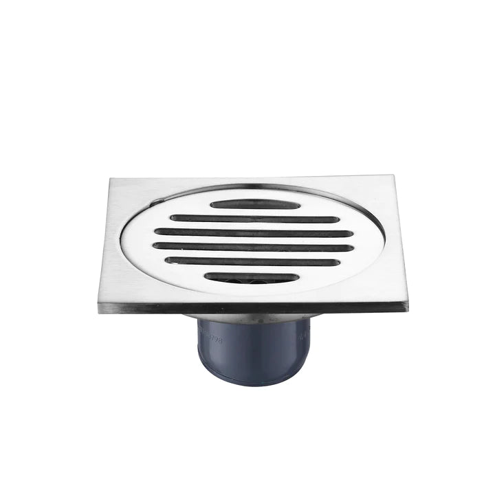 FLOOR DRAIN STAINLESS STEEL 4"X 4" 5MM ROUND COVER