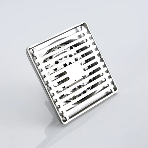 FLOOR DRAIN STAINLESS STEEL 4"X 4" 5MM SQUARE COVER