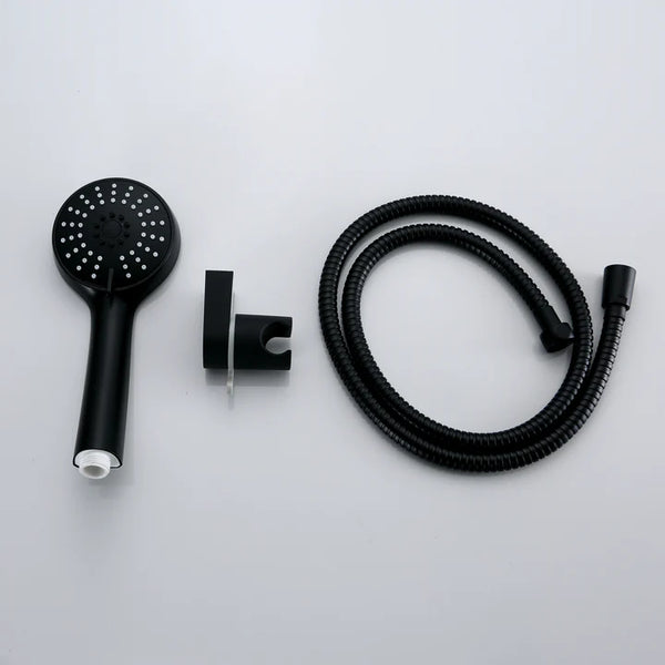 3-SETTING ROUND HAND SHOWER KIT MATT BLACK