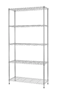 SHELVING UNIT COMMERCIAL 5-TIER CHROME